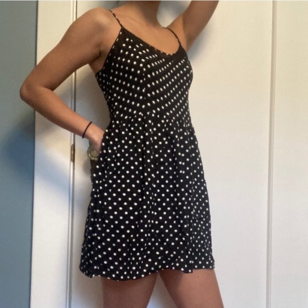 Polka dot baby doll dress XS
